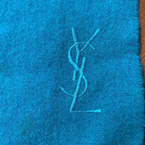 100% Authentic YSL Monogram Scarf in “ocean” - Picture 1 of 5